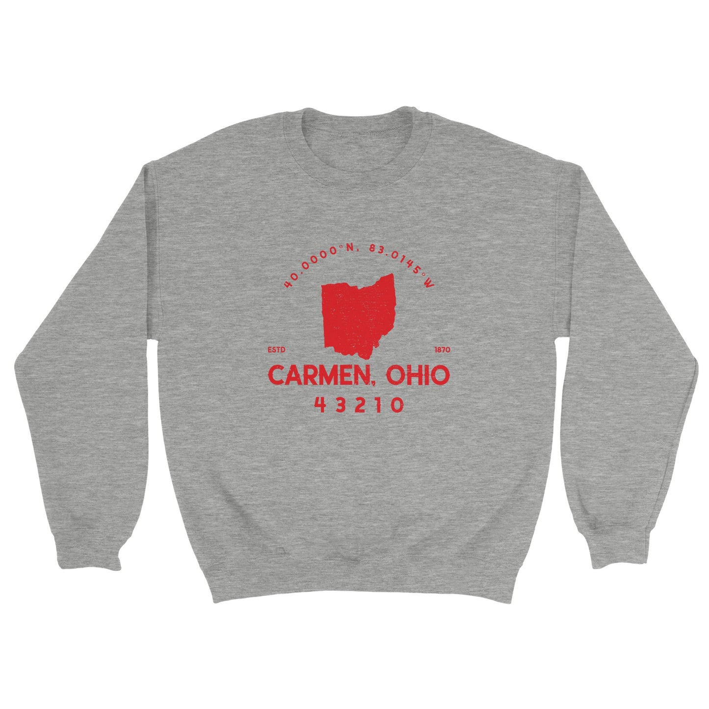 Carmen Ohio Logo Design on Classic Unisex Crewneck Sweatshirt