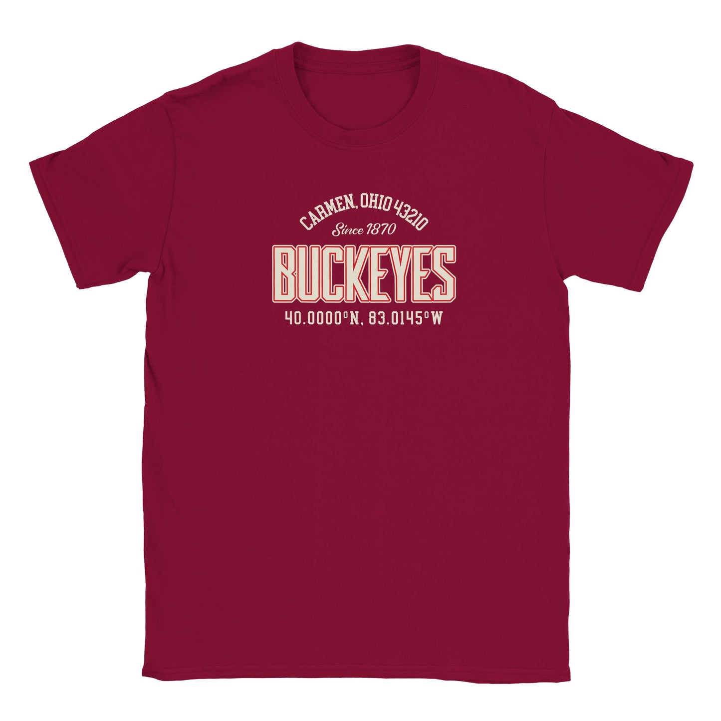 1870 Buckeye Design on Classic Kids Crewneck T-shirt