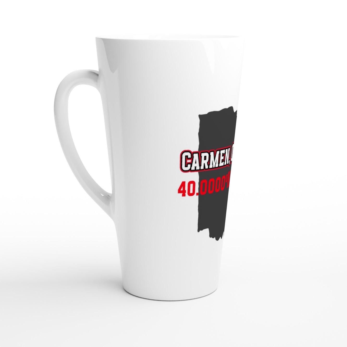 Carmen Ohio 40N/83W Design on White Latte 17oz Ceramic Mug