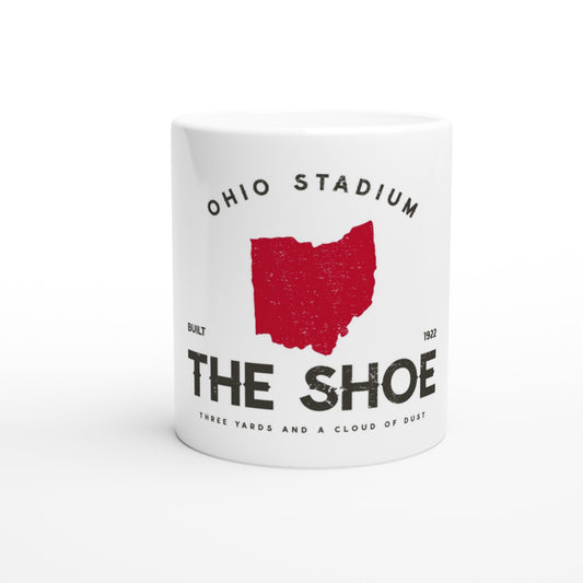 The Shoe Design (Red) on White 11oz Ceramic Mug