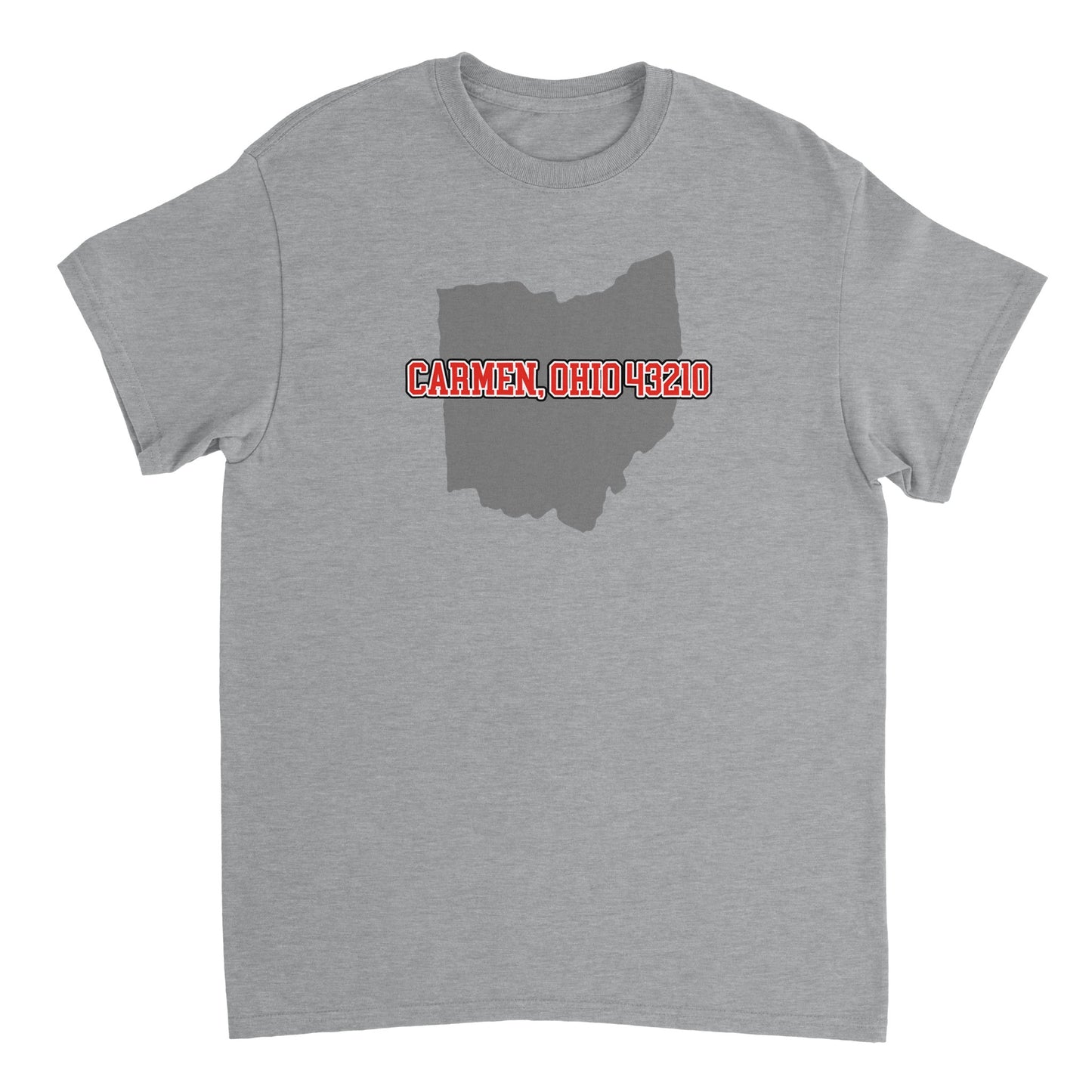 Grey Ohio Design Heavyweight Unisex Crewneck T-shirt