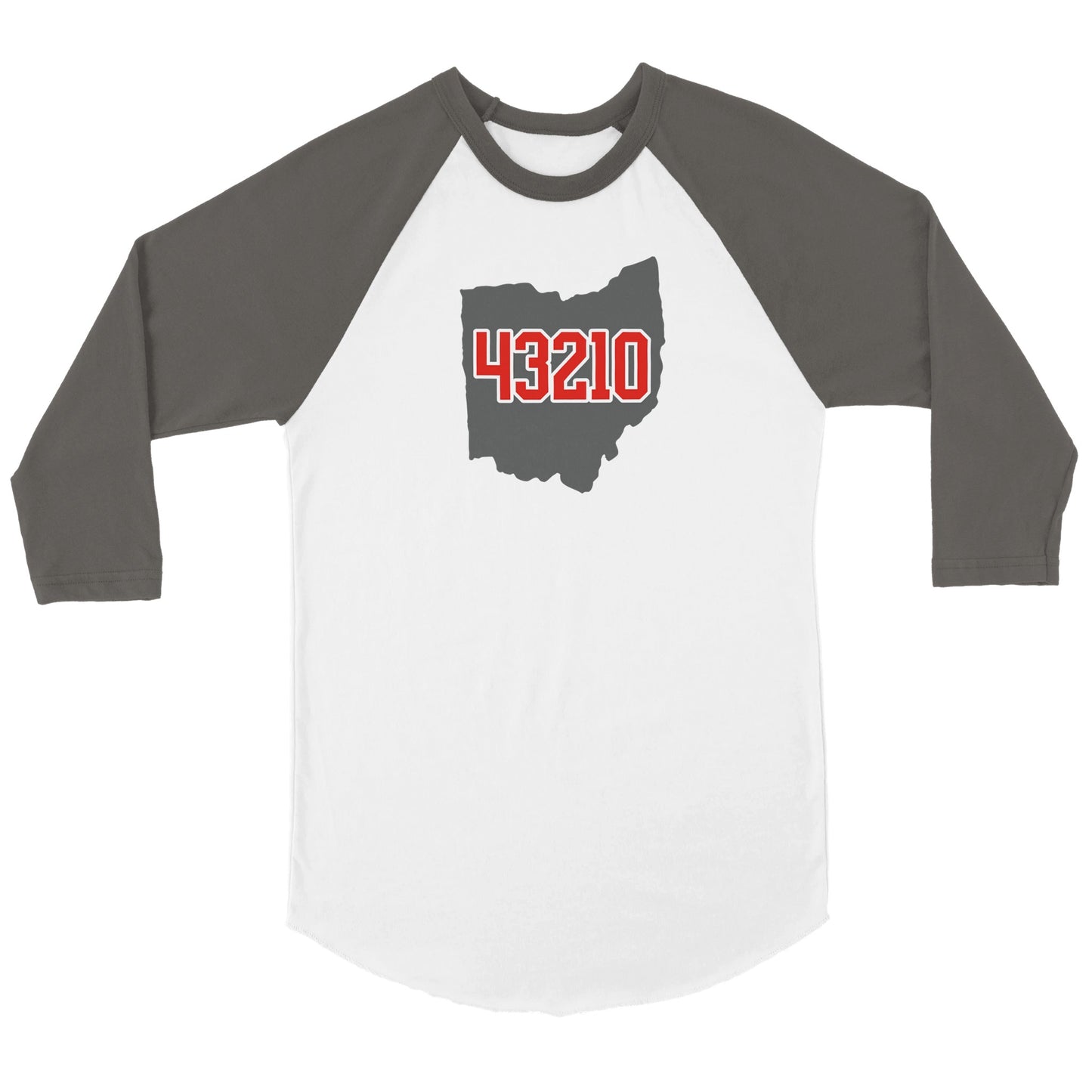 40N/83W Buckeye Design Unisex 3/4 sleeve Raglan T-shirt
