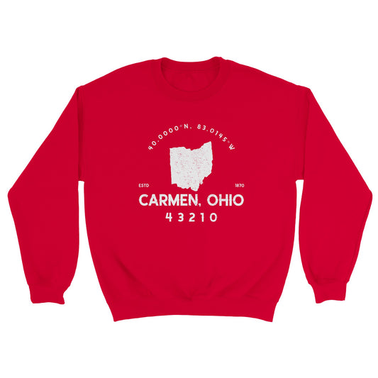 Carmen Ohio Logo Design on Classic Unisex Crewneck Sweatshirt