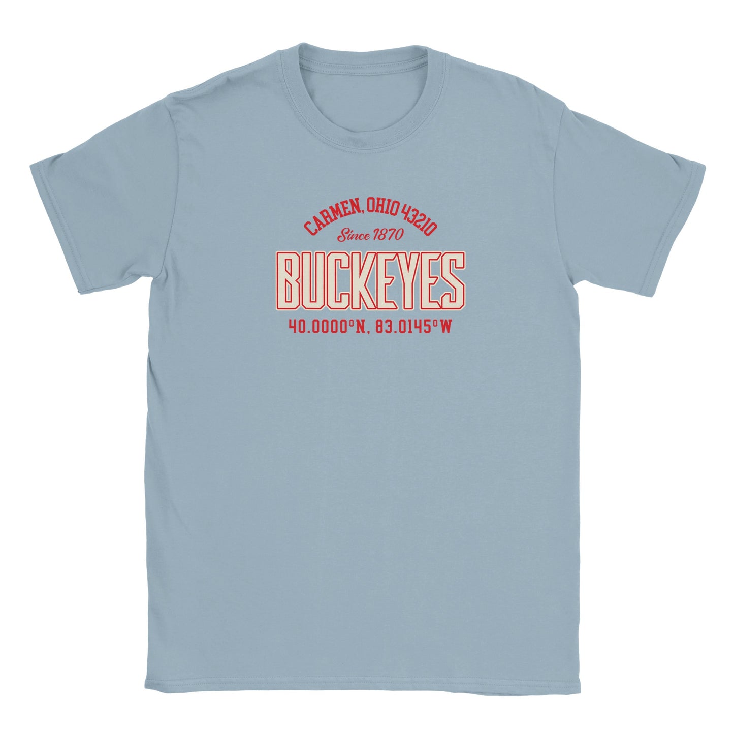 1870 Buckeye Design on Classic Kids Crewneck T-shirt