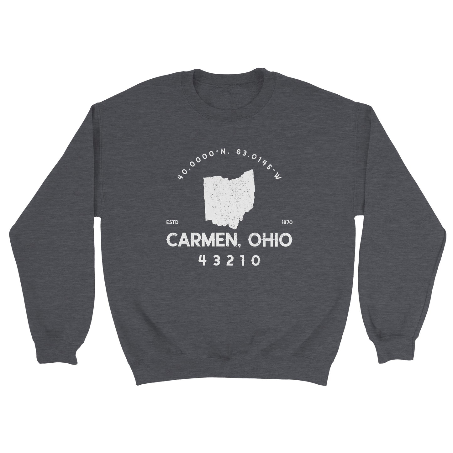 Carmen Ohio Logo Design on Classic Unisex Crewneck Sweatshirt